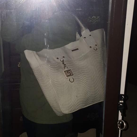 Handbags - White Patent Leather Versace Tote Purse